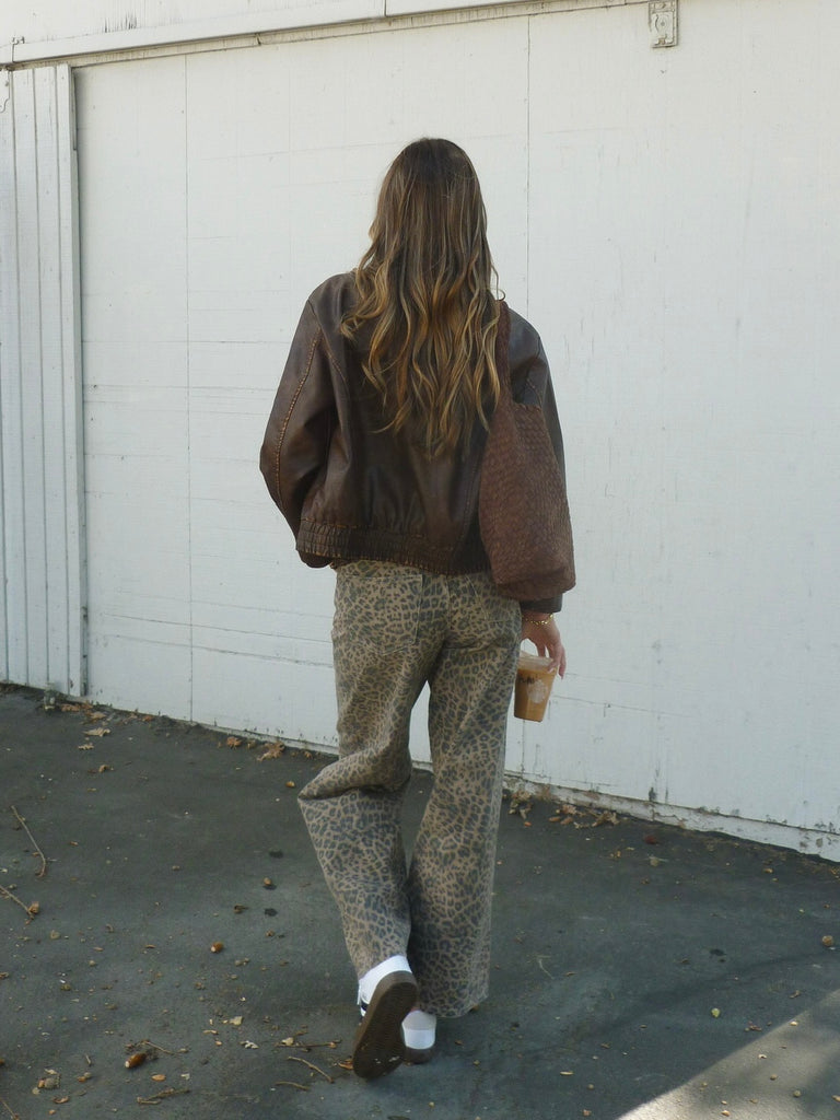 Marli Denim Leopard Pant in Desert Tan by Z SUPPLY