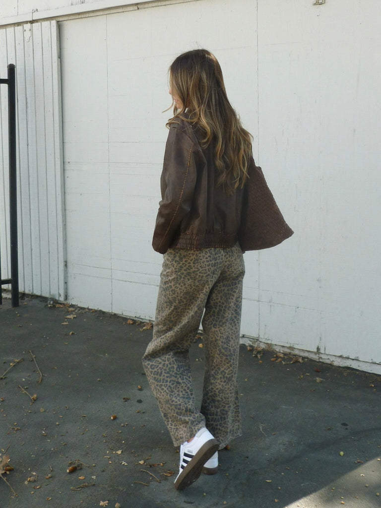 Marli Denim Leopard Pant in Desert Tan by Z SUPPLY