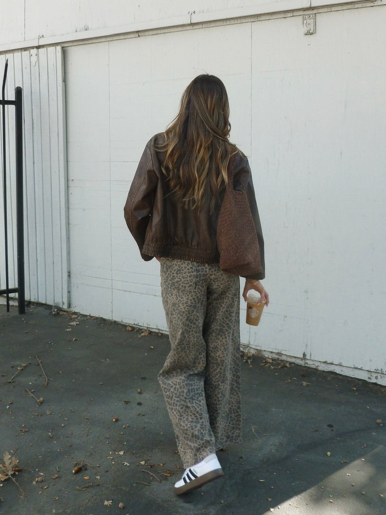 Marli Denim Leopard Pant in Desert Tan by Z SUPPLY