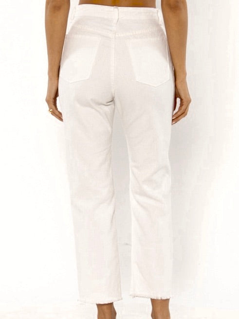 Selena Denim Pant in White by AMUSE SOCIETY
