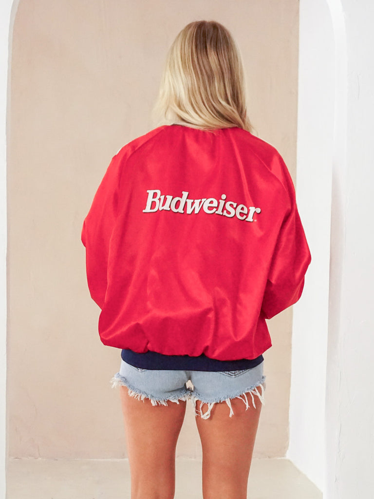 Budweiser Oversized Vintage Satin Jacket