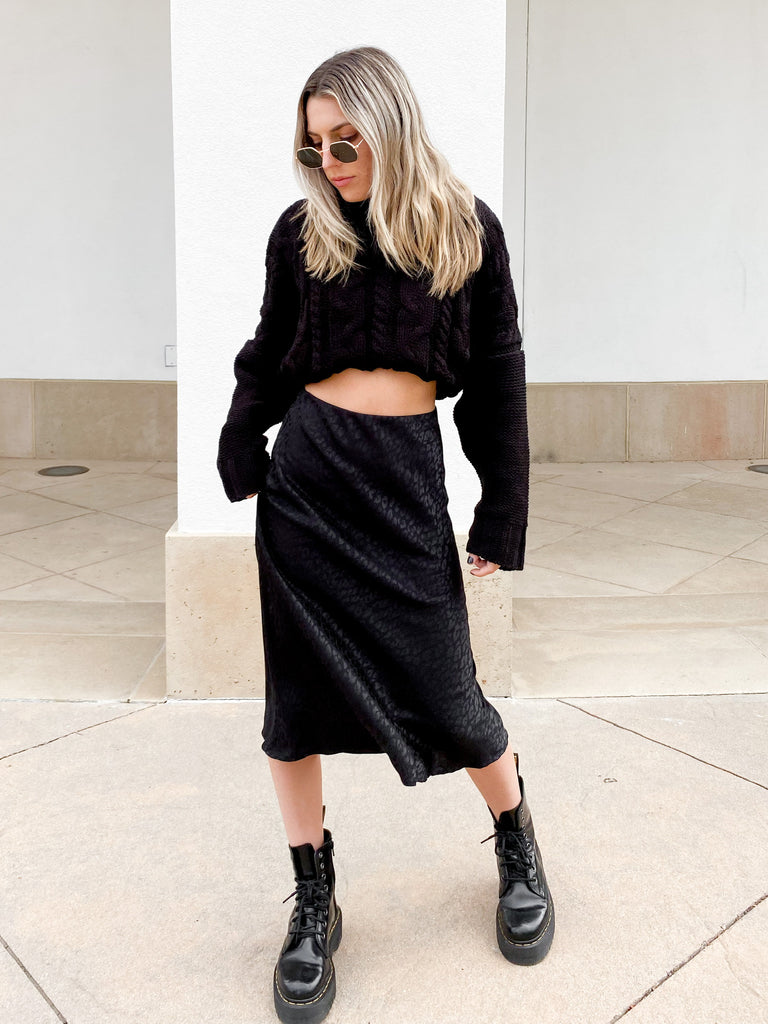 Veda Midi Skirt in Black