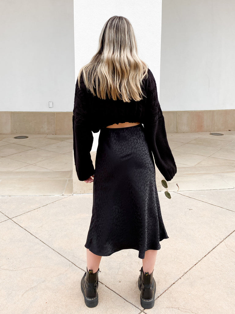 Veda Midi Skirt in Black