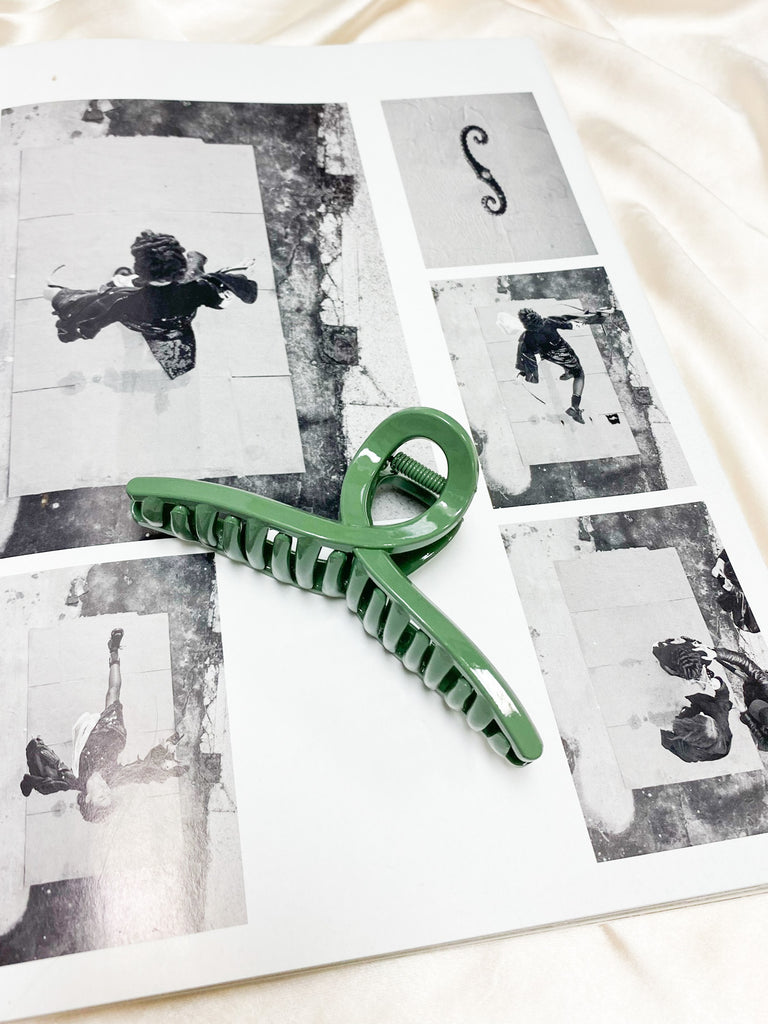 Tussle & Tress Claw Clip in Green