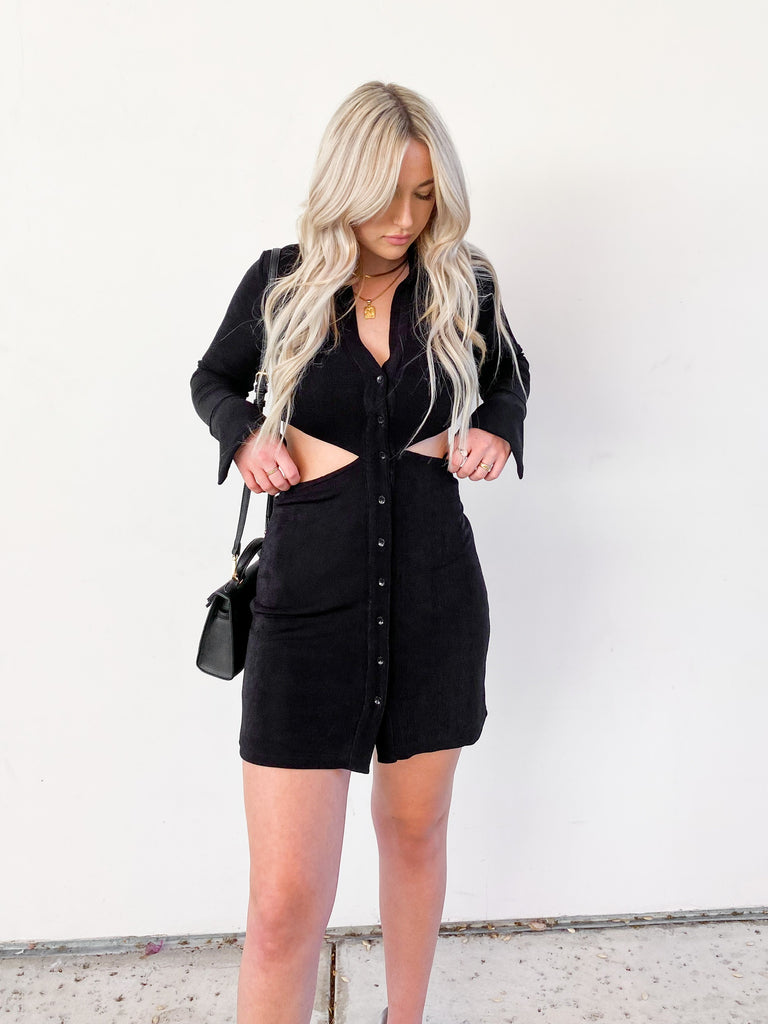 Temptations Cut Out Dress in Black