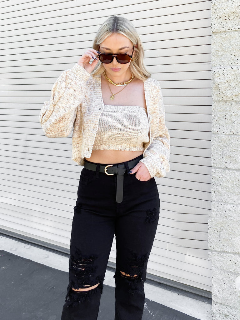 Mora Knit Tube Top in Mix Knit