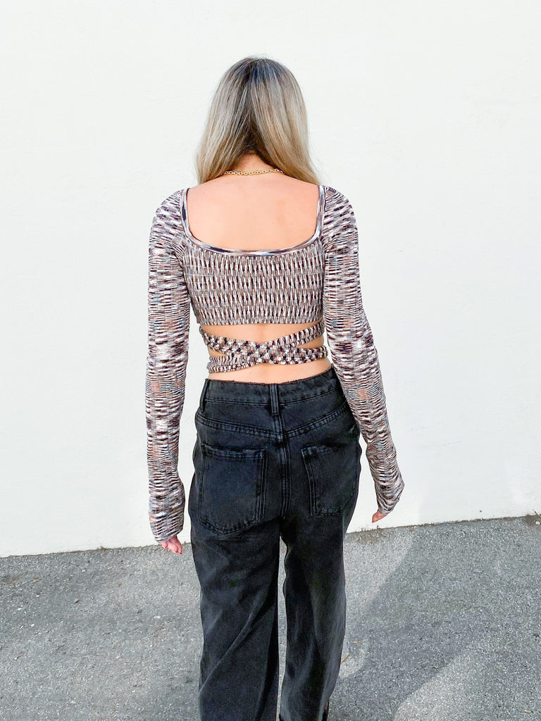 Etched Wrap Top