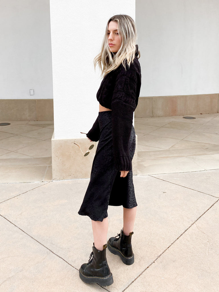 Veda Midi Skirt in Black
