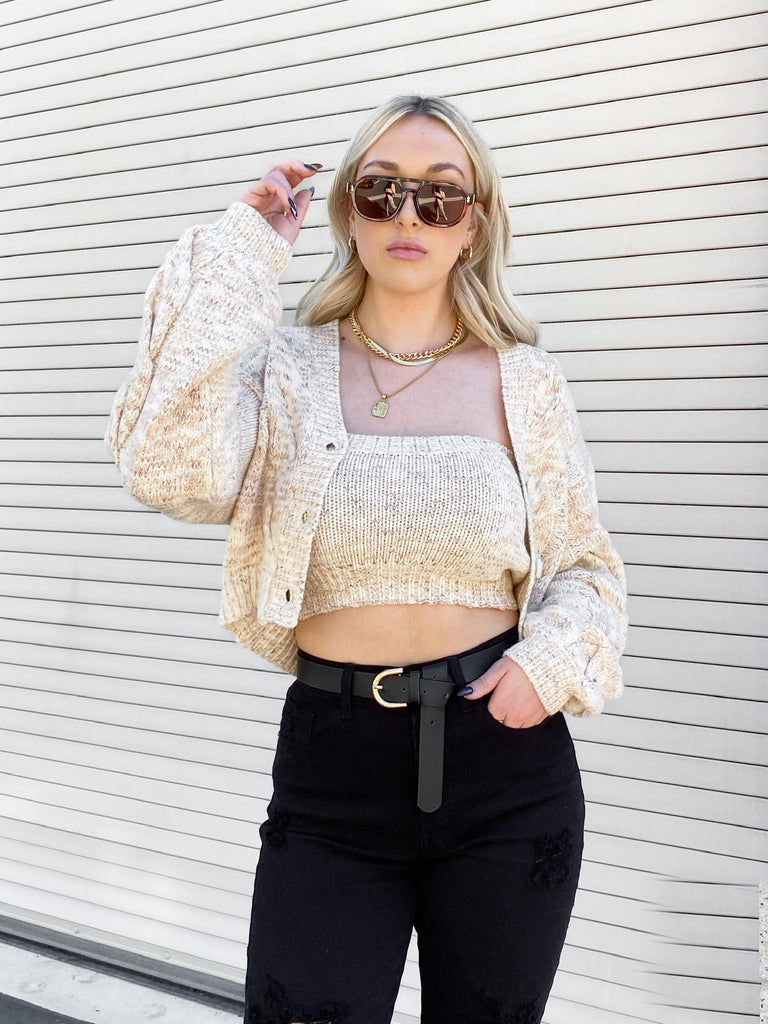 Mora Knit Tube Top in Mix Knit