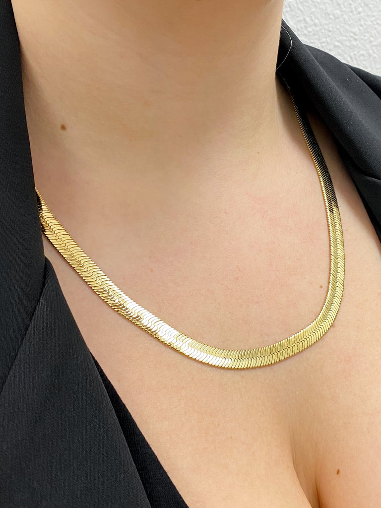 Gold Plated Thick Snake Chain in Gold
