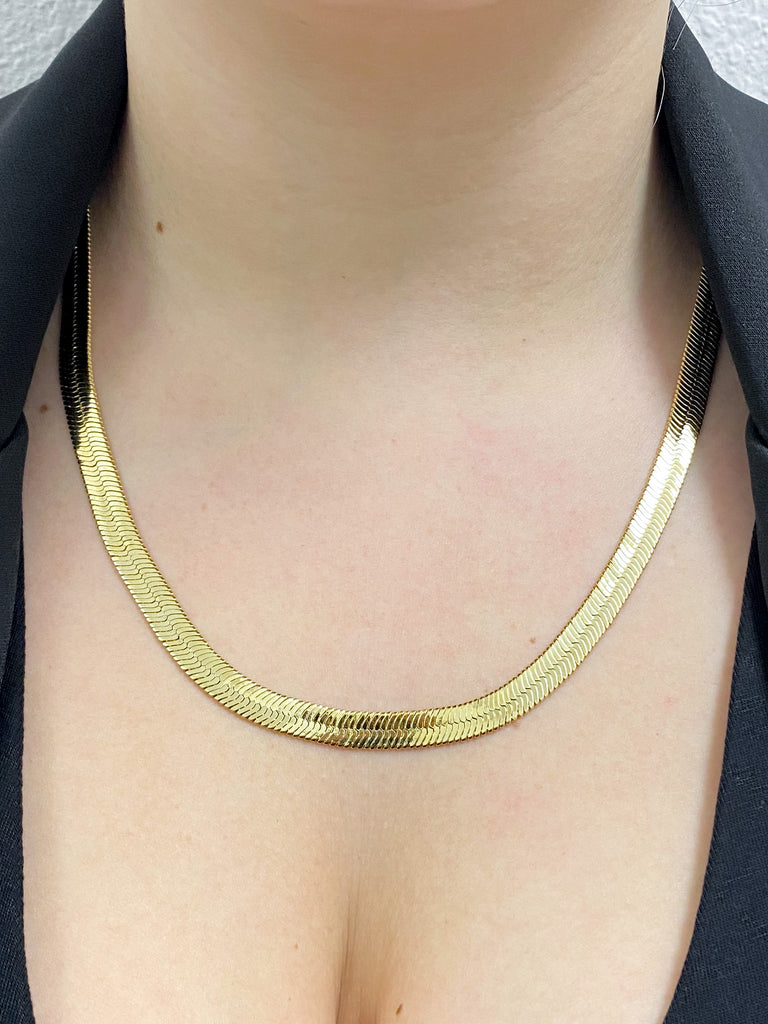 Gold Plated Thick Snake Chain in Gold