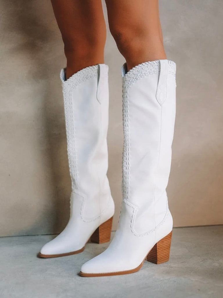 Finley Boots in White by BILLINI