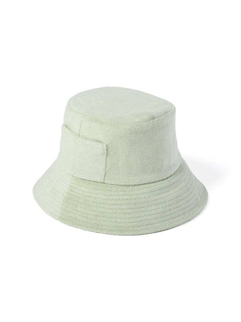 Wave Bucket Hat in Mint Green by LACK OF COLOR