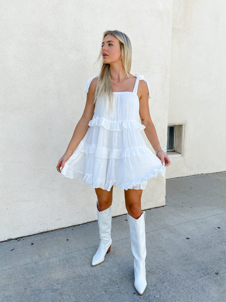 Faye Dress  in White