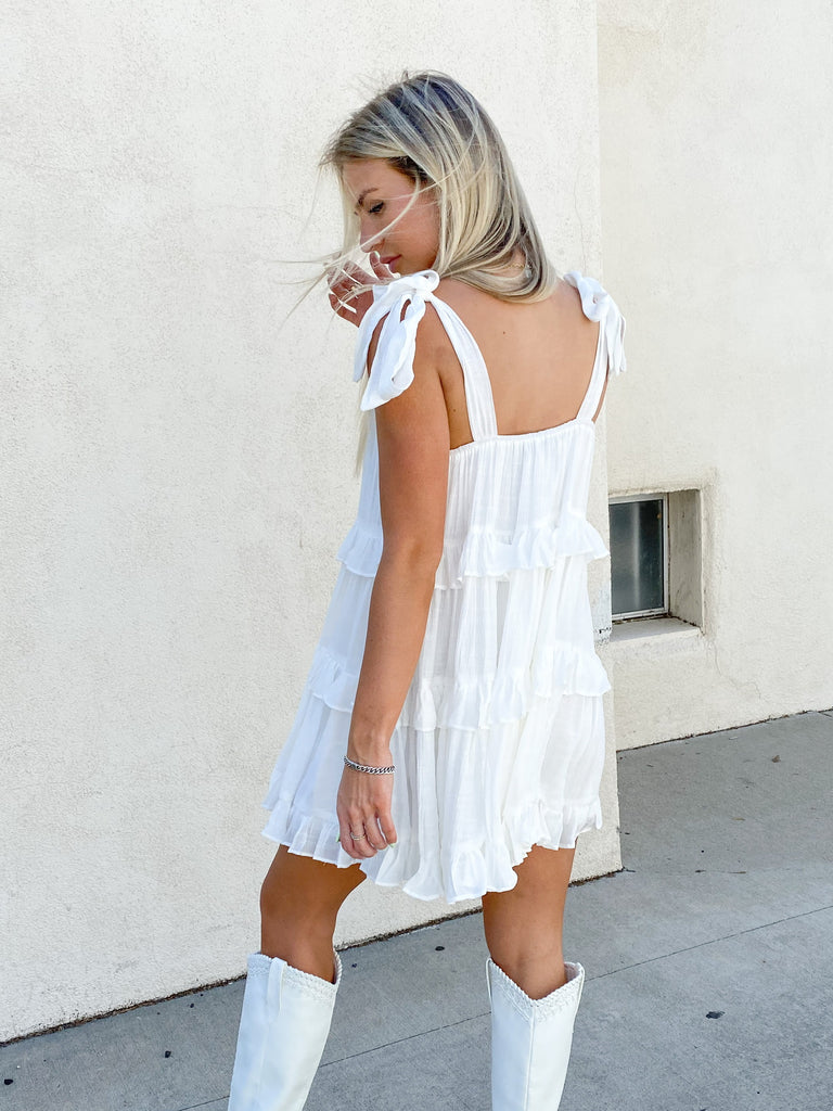 Faye Dress  in White