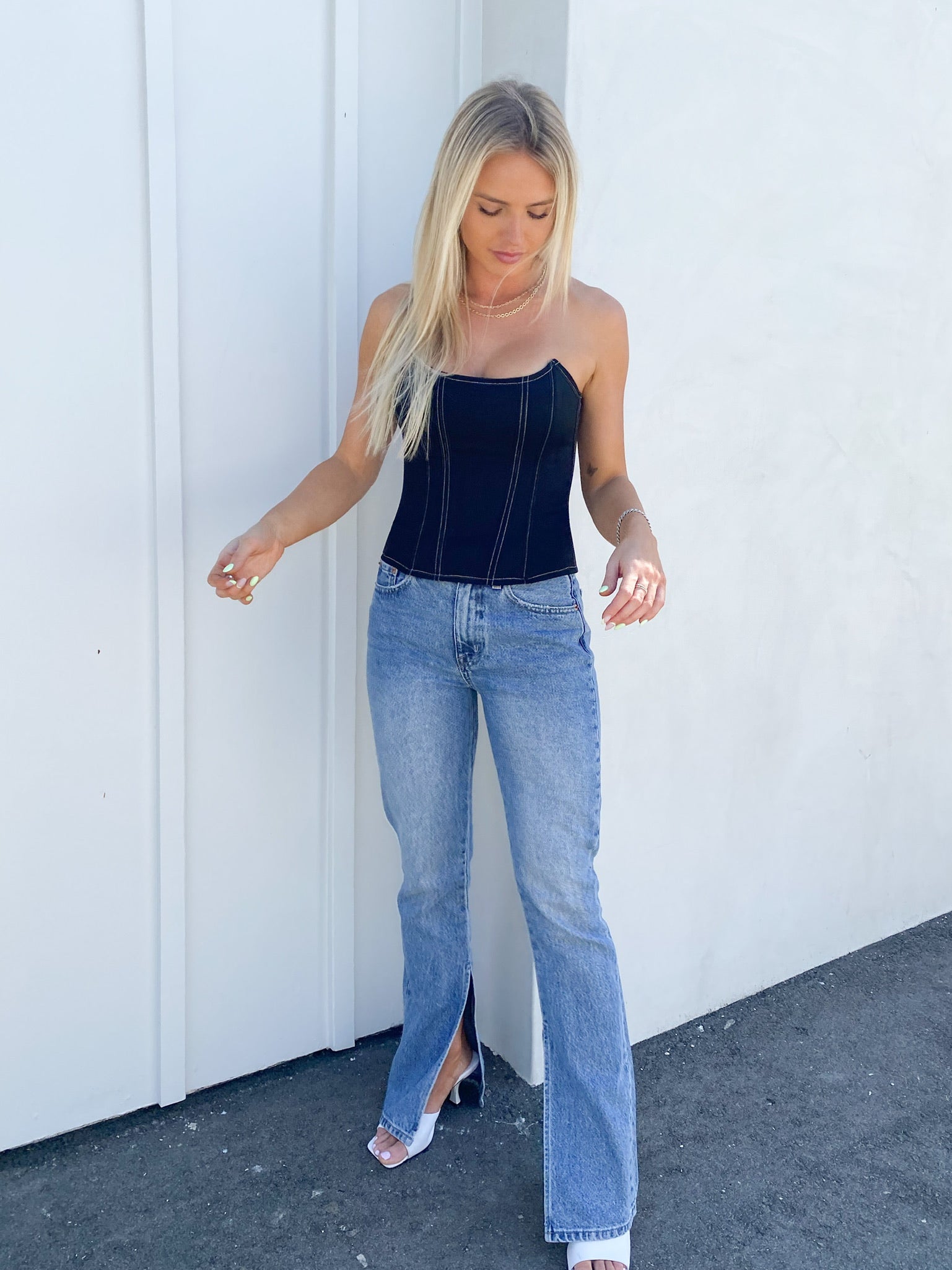 Bond Corset Top in Black | Rebel Violet