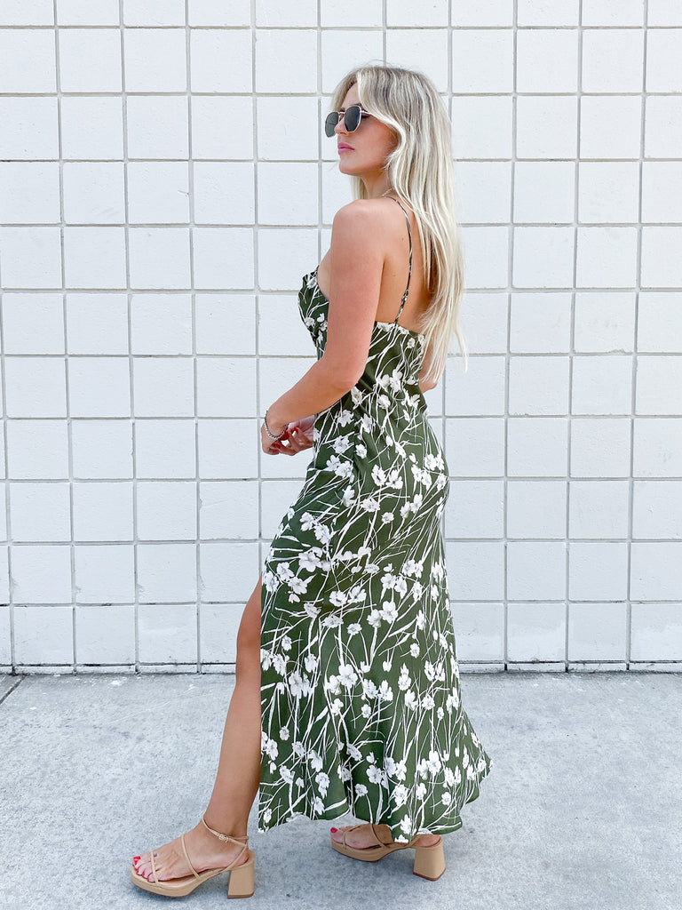Smooth Transitions Midi Dress in Forest
