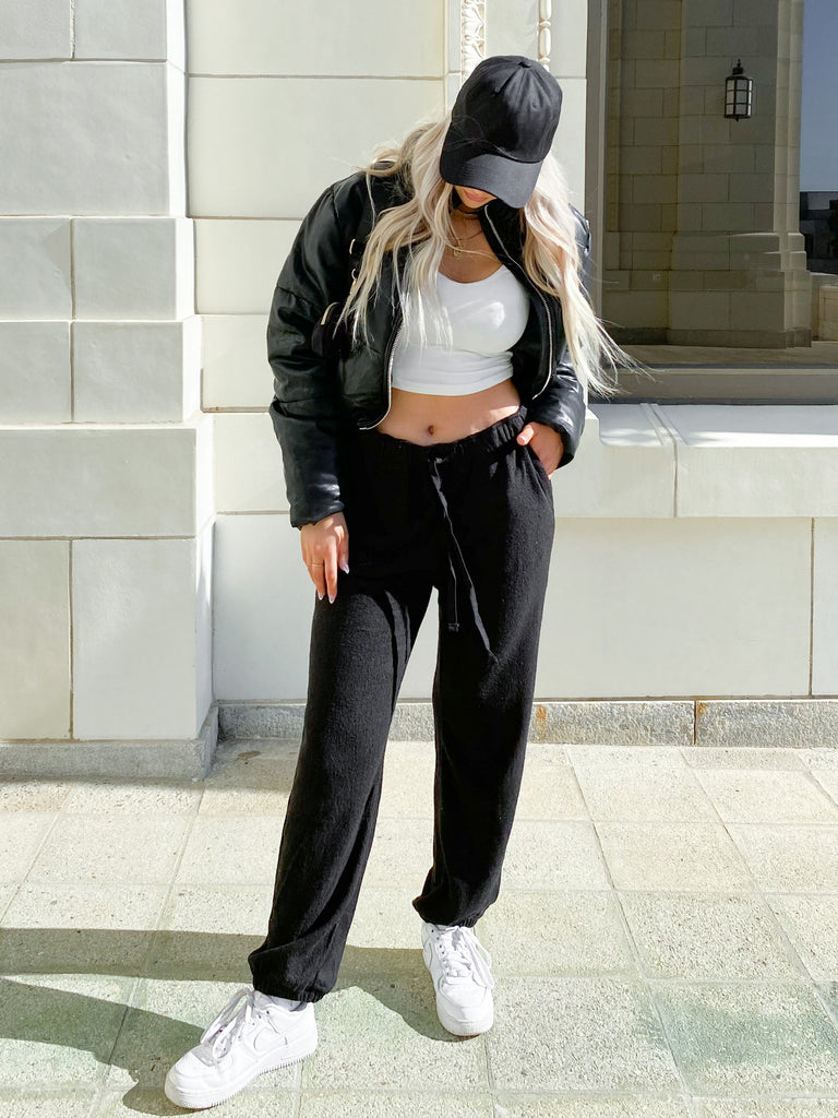 Jersey Jogger in Black