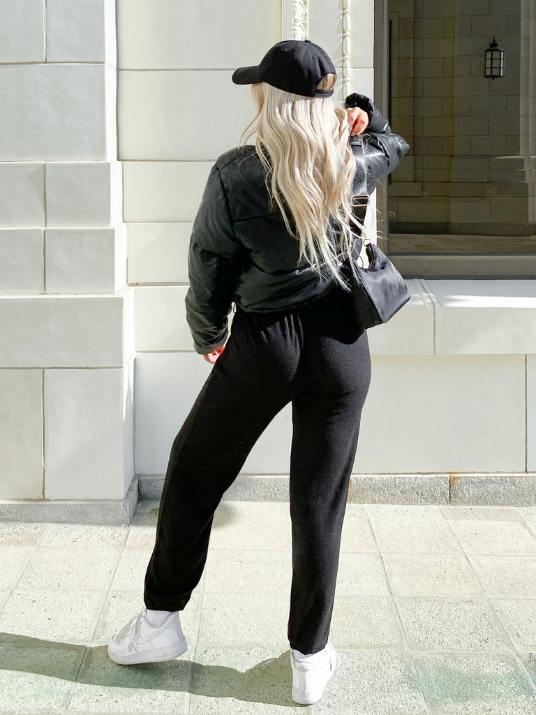 Jersey Jogger in Black