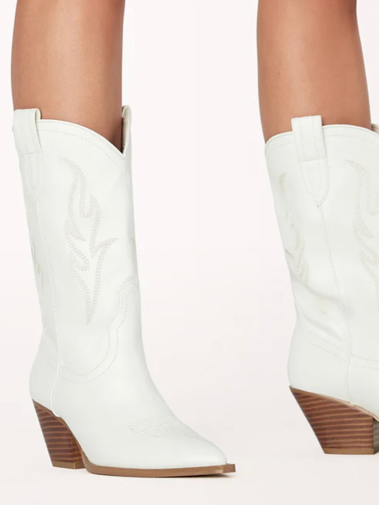 Asha Boots in White by BILLINI