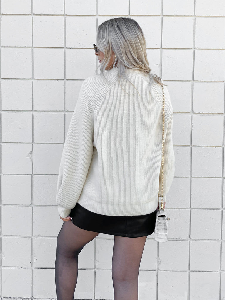Victorean Long Sleeve Knit Sweater by AMUSE SOCIETY