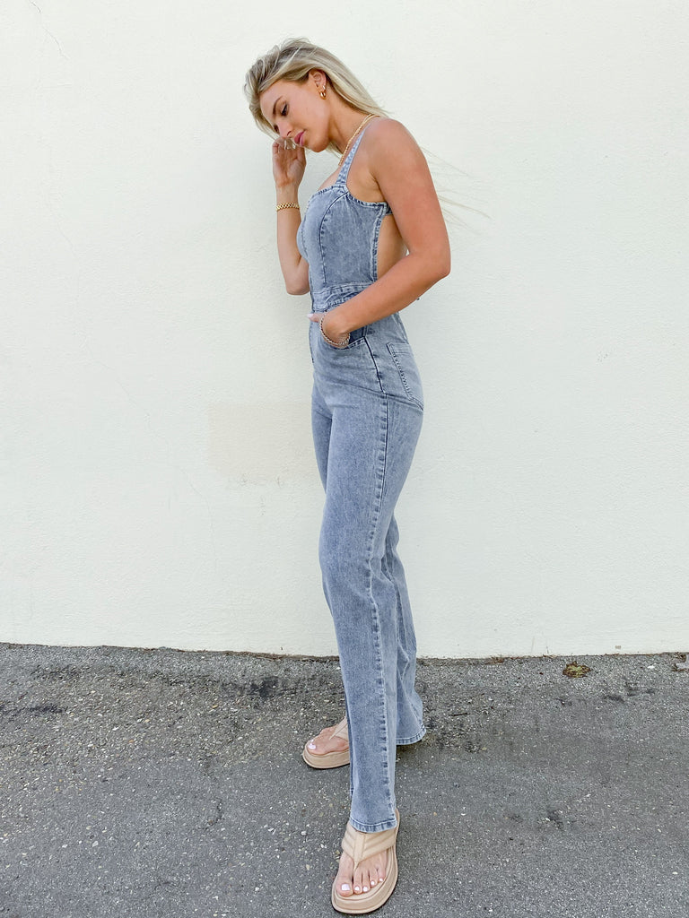 Off the Rails Overall in Blue