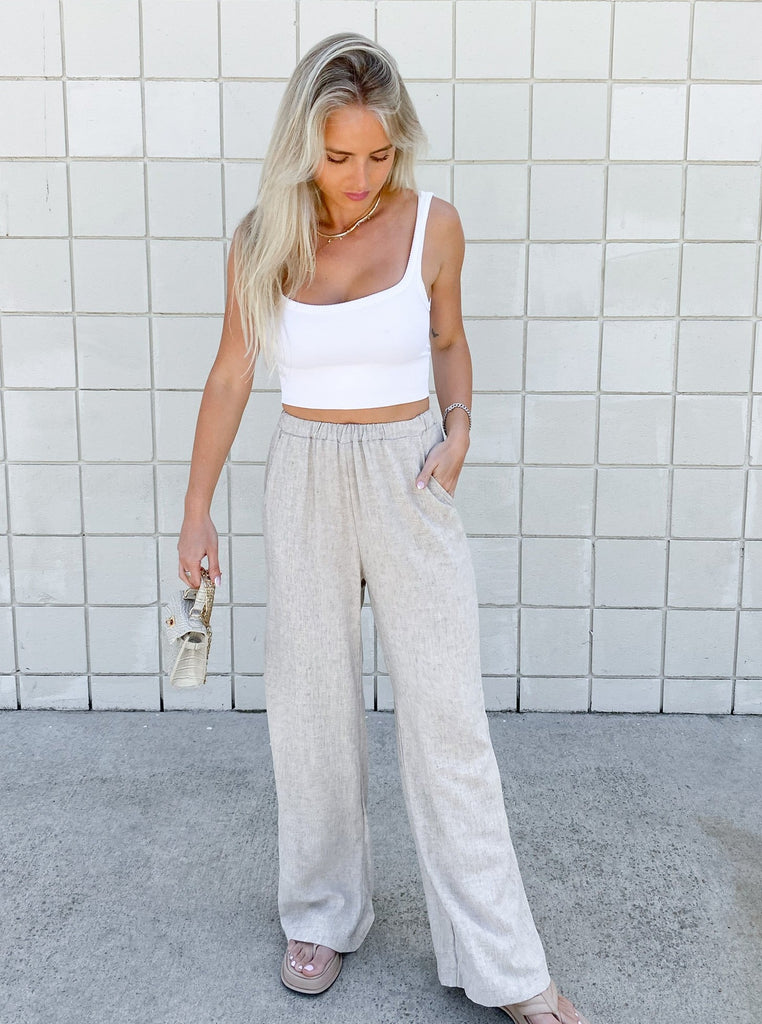 Barbados Linen Pants in Oatmeal