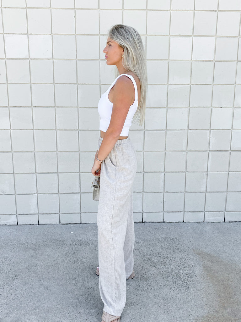 Barbados Linen Pants in Oatmeal