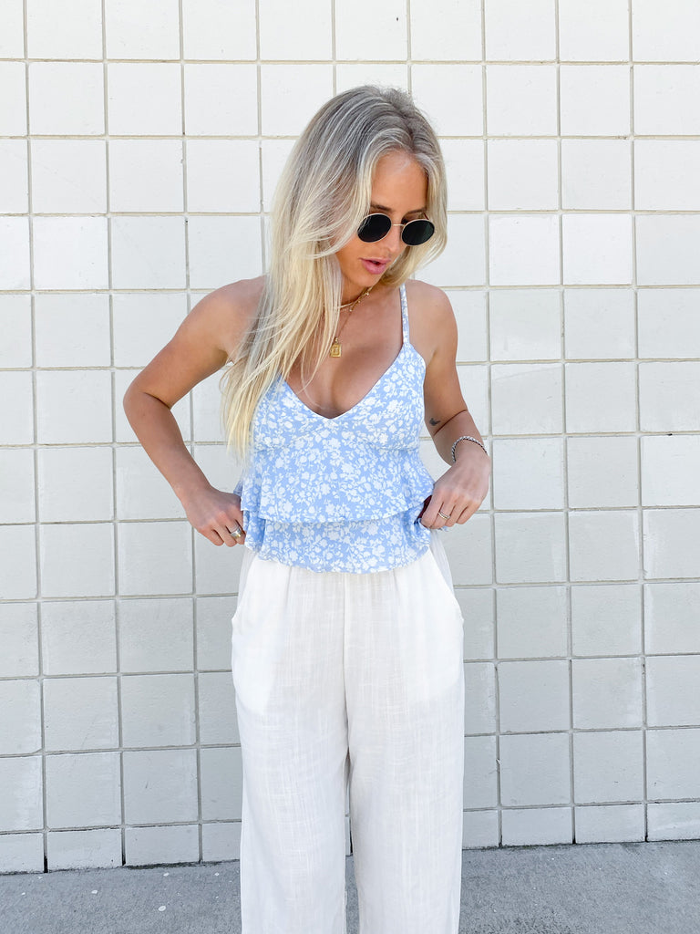 Reese Ruffle Floral Tank