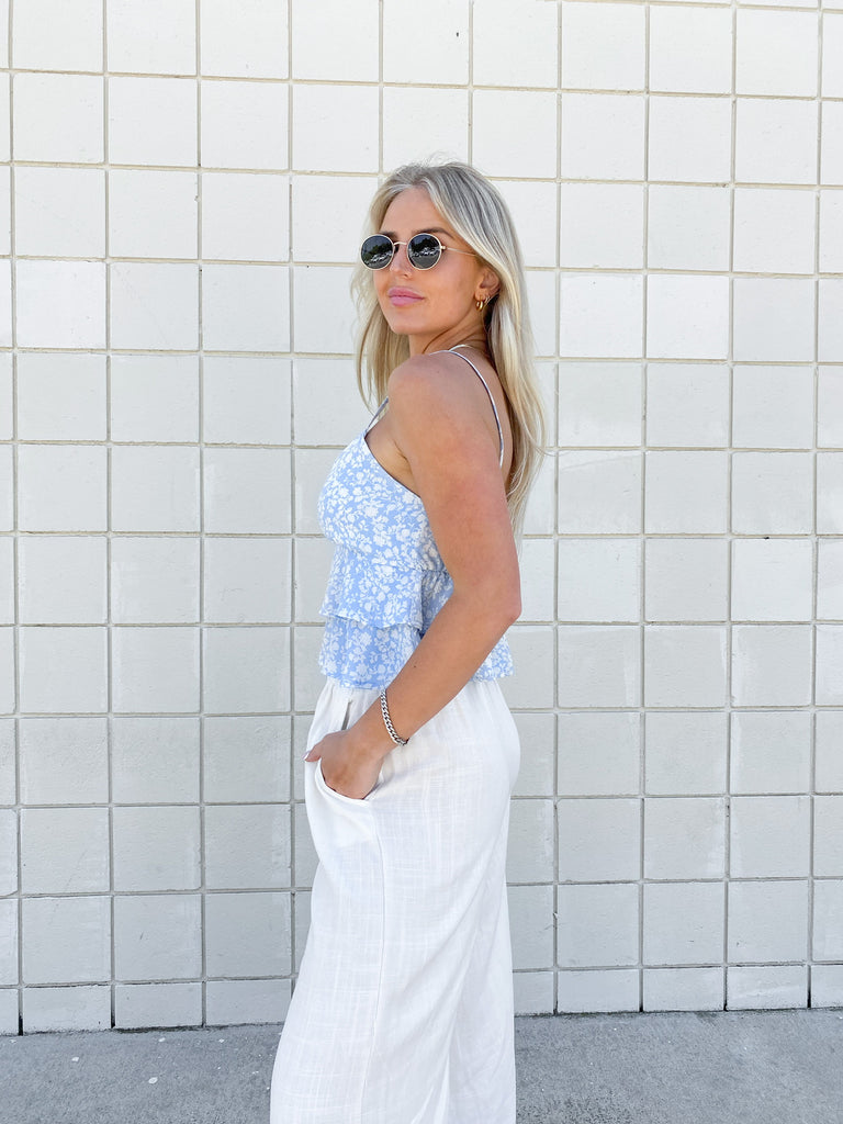 Reese Ruffle Floral Tank