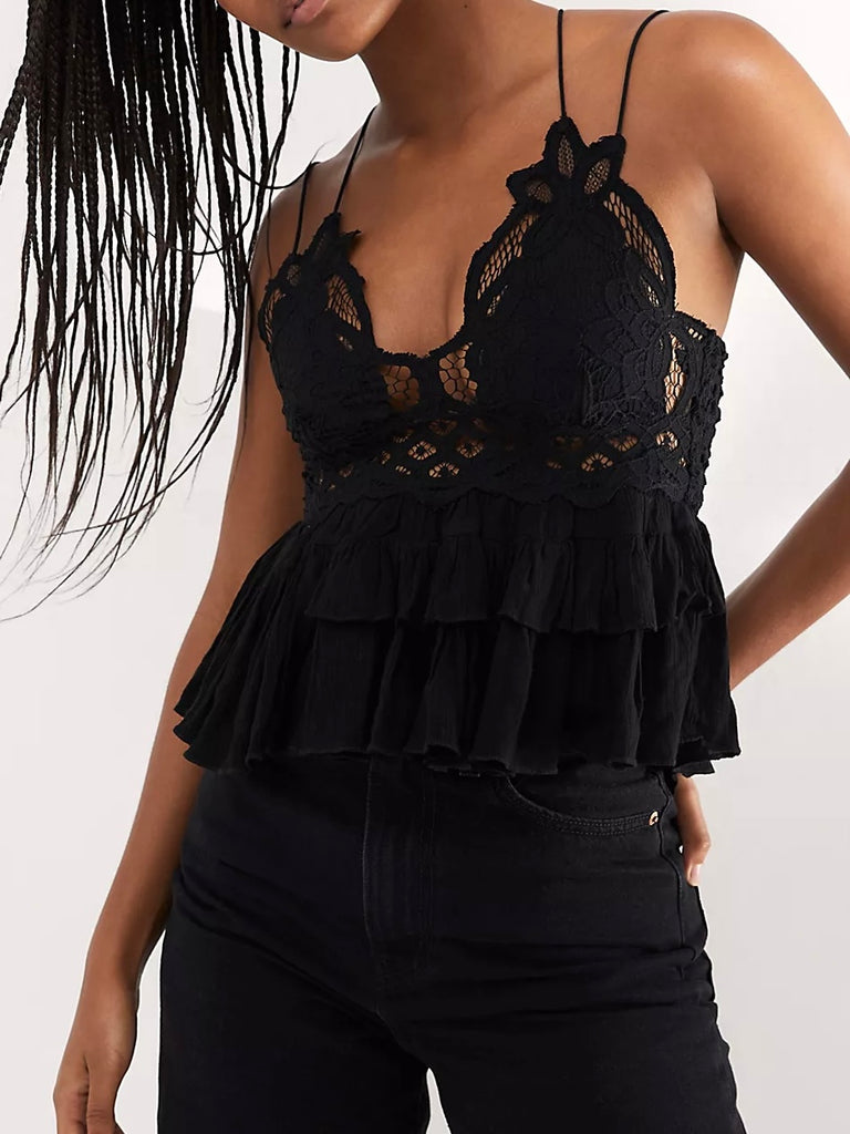Adella Cami in Black by FREE PEOPLE