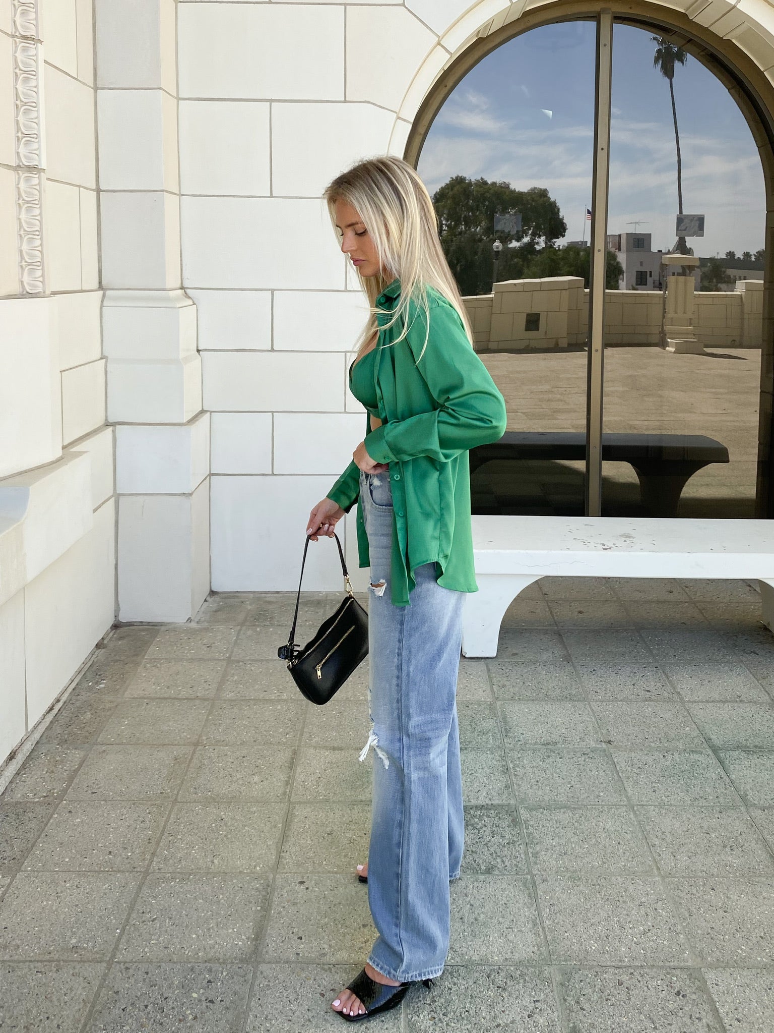Celine Crop Top in Kelly Green | Rebel Violet
