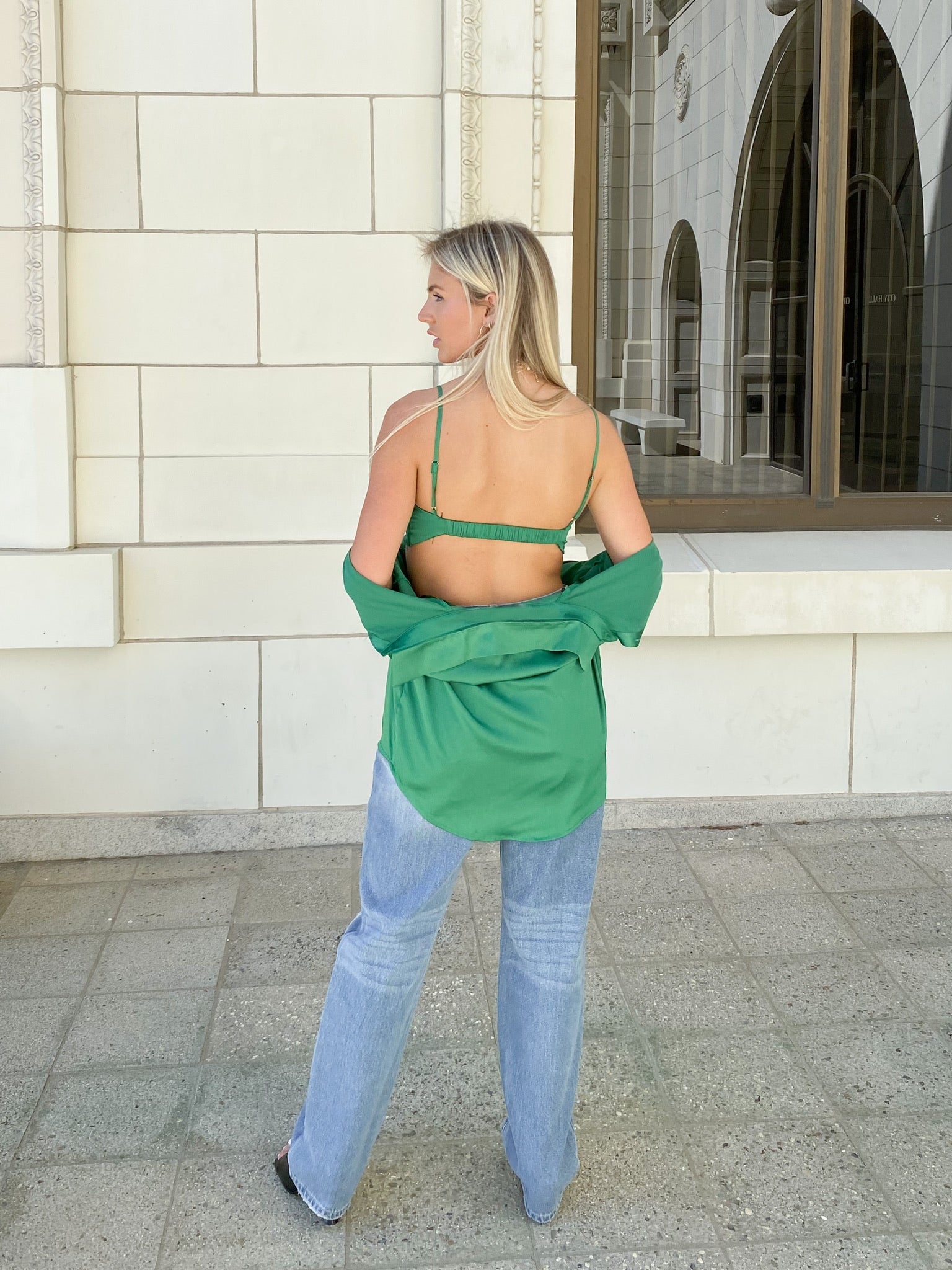 Celine Crop Top in Kelly Green | Rebel Violet