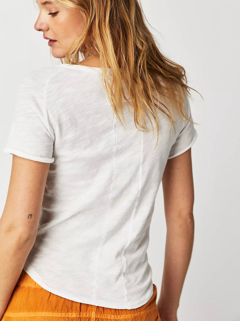 Sunny Days Ahead Tee in White by FREE PEOPLE