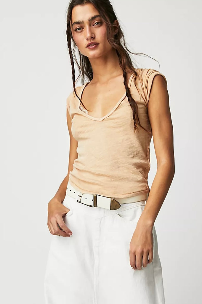 Sunny Days Ahead Tee in Barnacle by FREE PEOPLE
