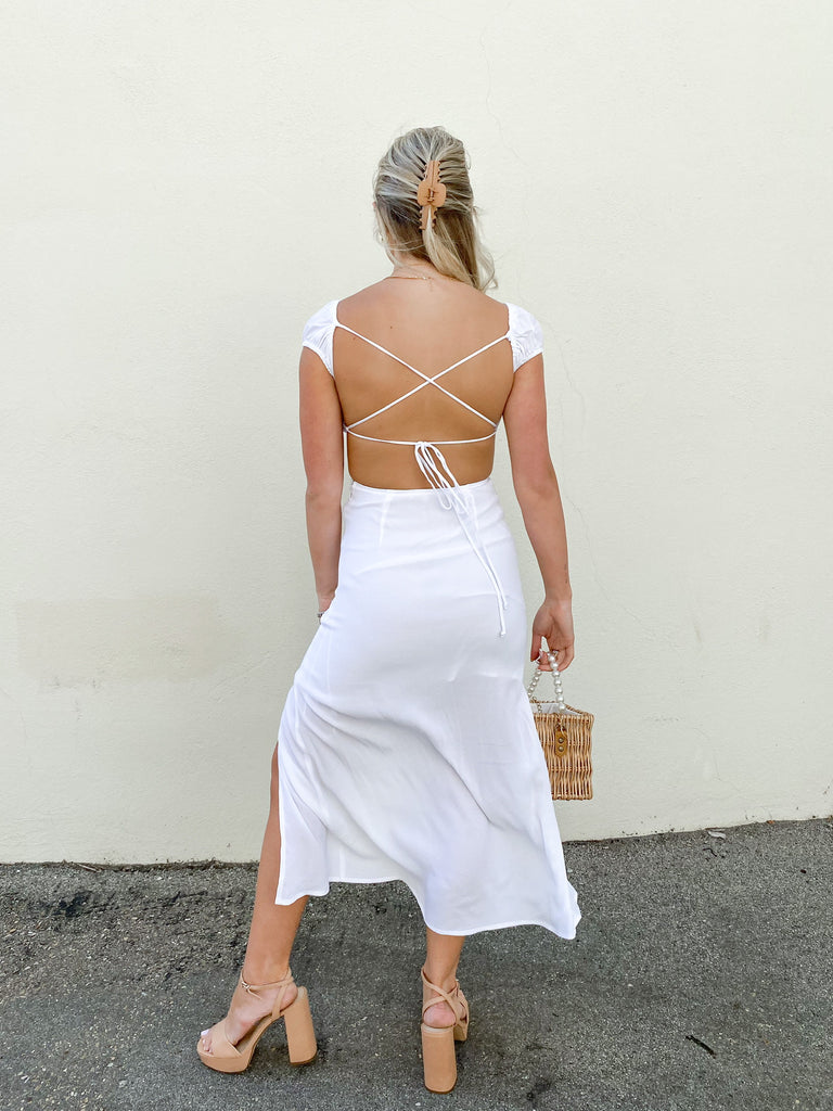 Hamptons Midi Dress in White