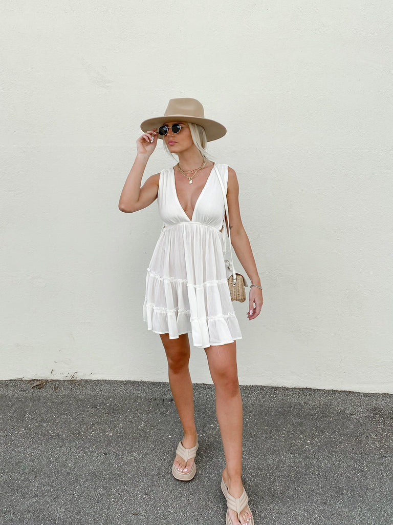 Summer Moment Sun Dress In White