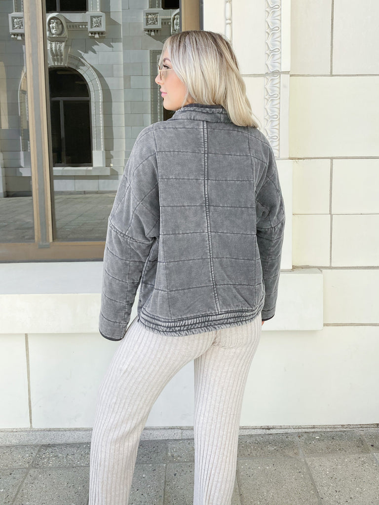 Silo Quilted Jacket in Coal