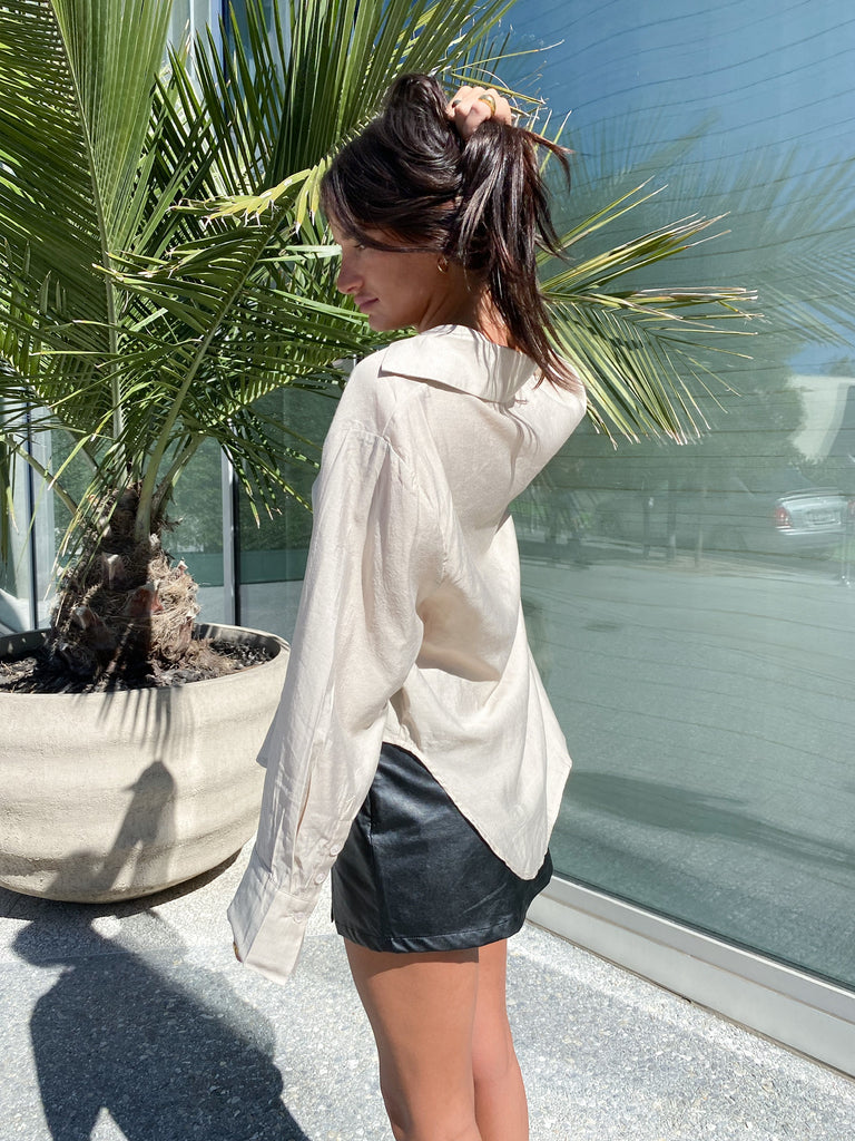 Soho Button Down in Taupe