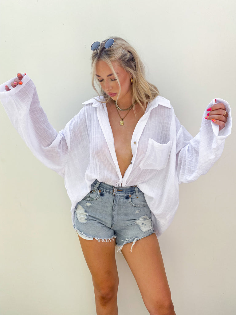 Dylan Button Down in White
