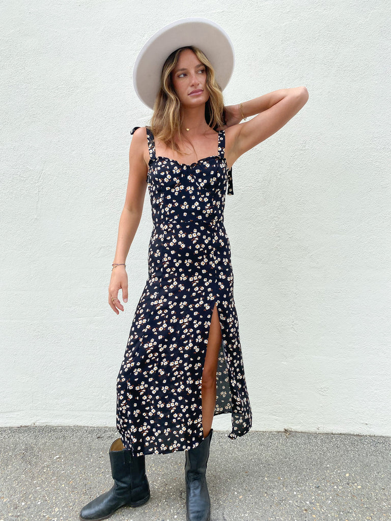 Think About You Floral Print Midi Dress