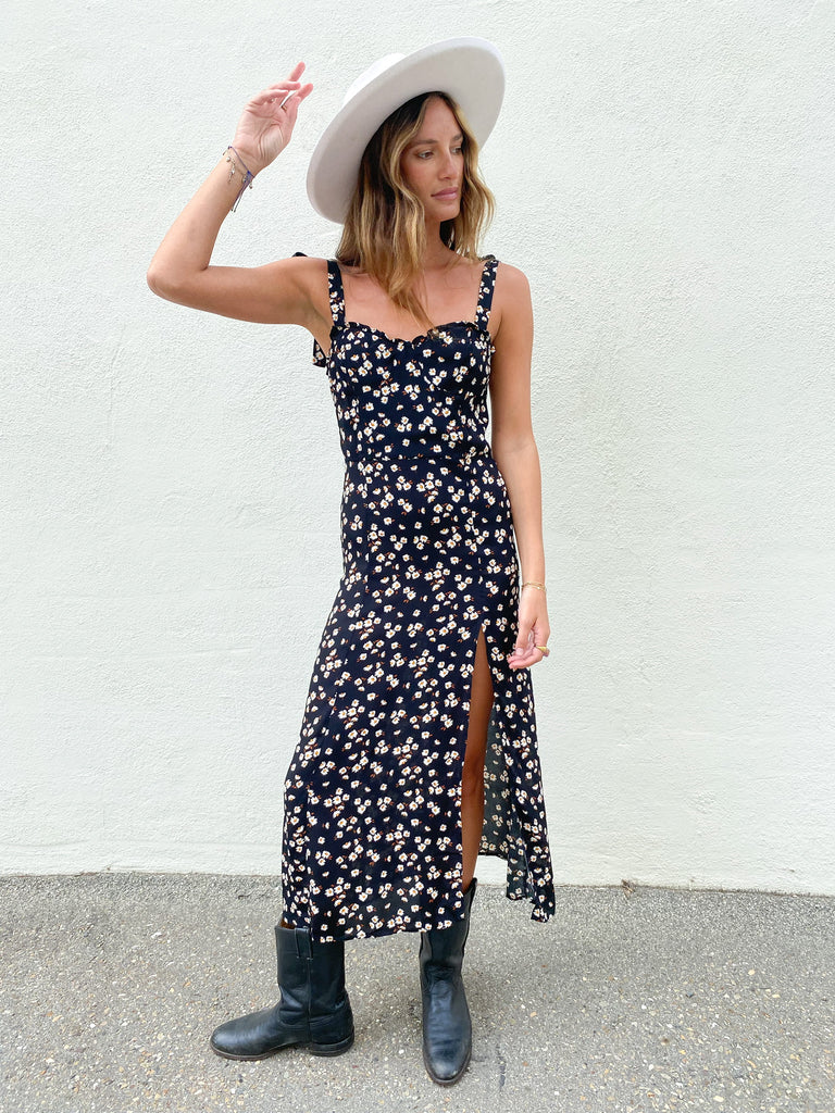 Think About You Floral Print Midi Dress