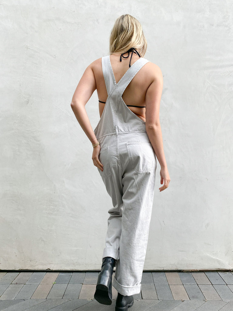 Ziggy Denim Overall in Morning Fog by FREE PEOPLE