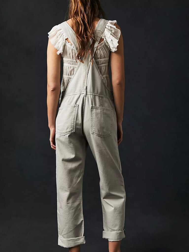 Ziggy Denim Overall in Morning Fog by FREE PEOPLE