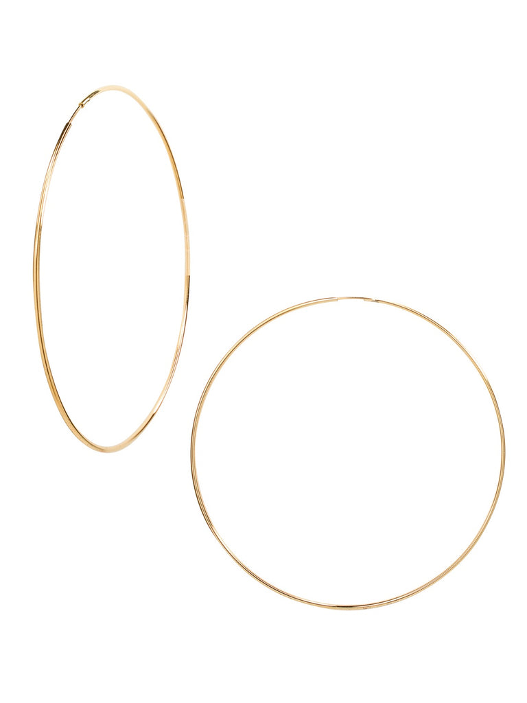14K Gold Large Infinity Hoops