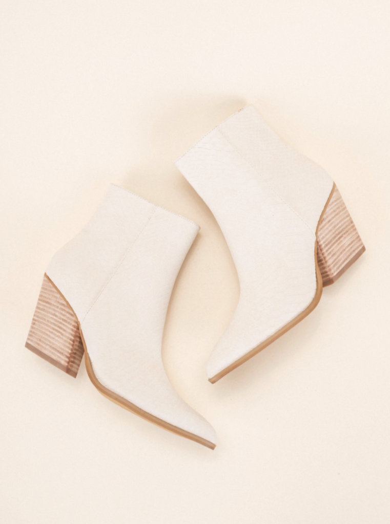 Sloan Booties in Creme
